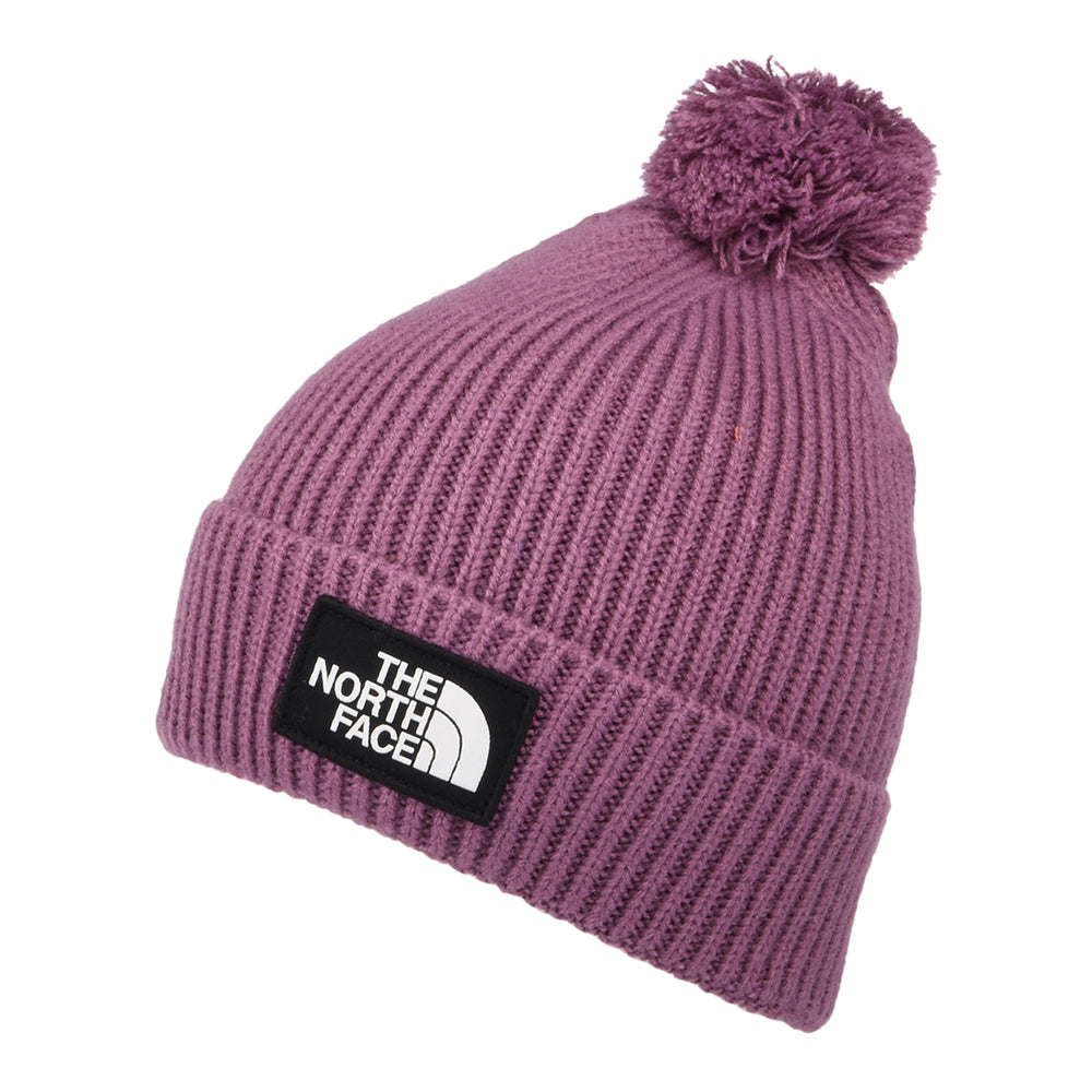 The North Face Hats Logo Box Pom Bobble Hat - Purple – Village Hats
