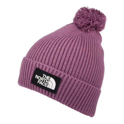 The North Face Hats Logo Box Pom Bobble Hat - Purple