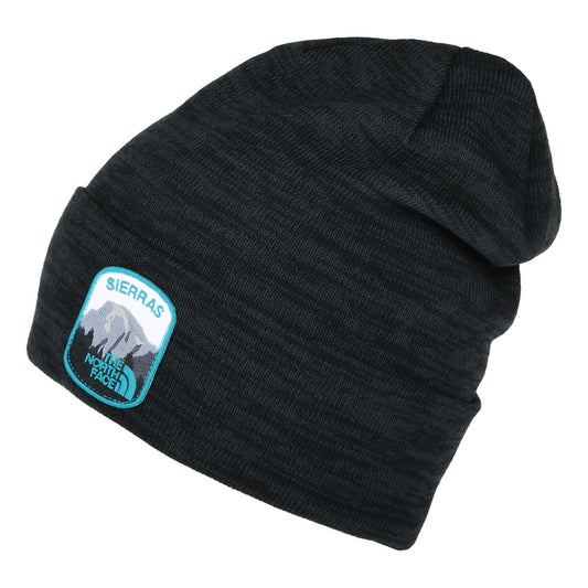 The North Face Hats Embroidered Earthscape Beanie Hat - Black Heather