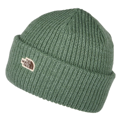 The North Face Hats Salty Dog Logo Badge Beanie Hat - Laurel Green