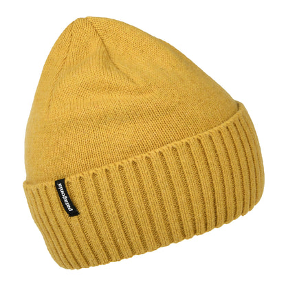 Patagonia Hats Slow Going Patch Brodeo Recycled Wool Beanie Hat - Mustard