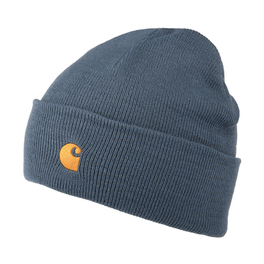 Carhartt WIP Hats Chase Cuffed Beanie Hat - Smoke Blue