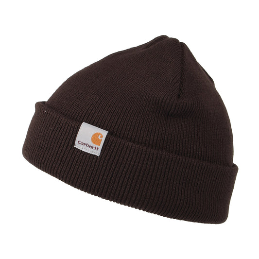 Carhartt WIP Hats Stratus Short Watch Beanie Hat - Dark Brown