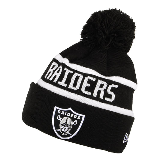 New Era Las Vegas Raiders Bobble Hat - NFL Jake Cuff - Black-White