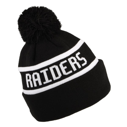 New Era Las Vegas Raiders Bobble Hat - NFL Jake Cuff - Black-White