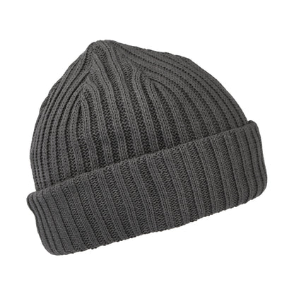 Levi's Hats Ribbed Fisherman Beanie Hat - Dark Grey