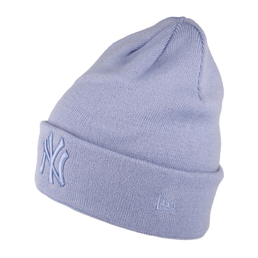 New Era Womens New York Yankees Beanie Hat - MLB League Essential - Lavender