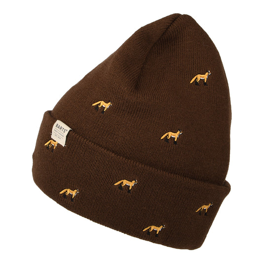 Barts Hats Vinson Fox Cuffed Beanie Hat - Dark Brown