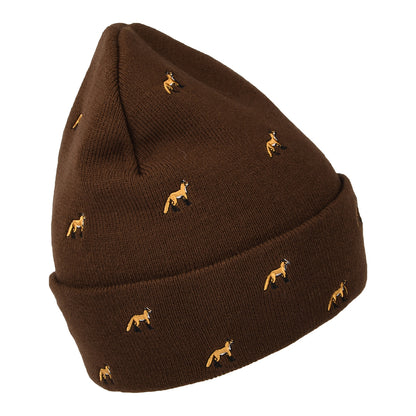 Barts Hats Vinson Fox Cuffed Beanie Hat - Dark Brown
