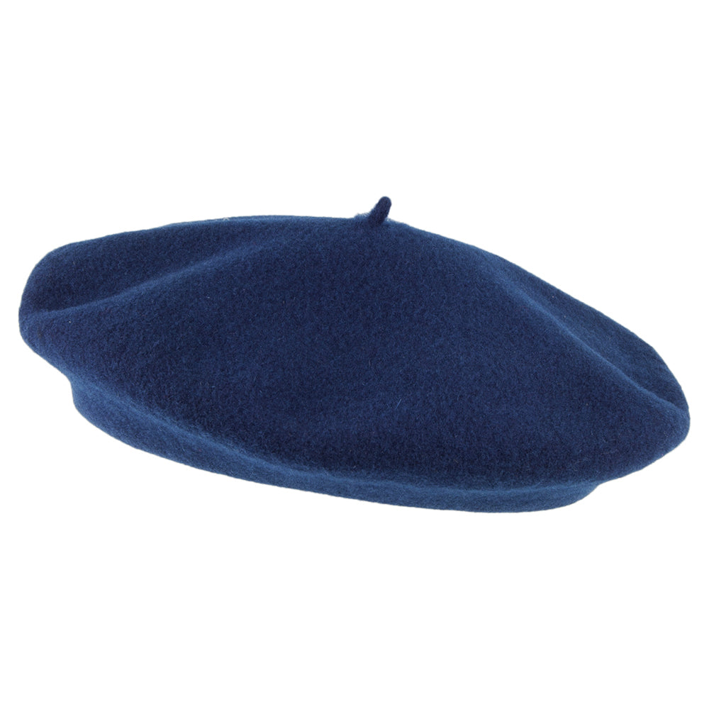 Laulhère Kids Petit Basque Merino Wool Beret - Navy Blue