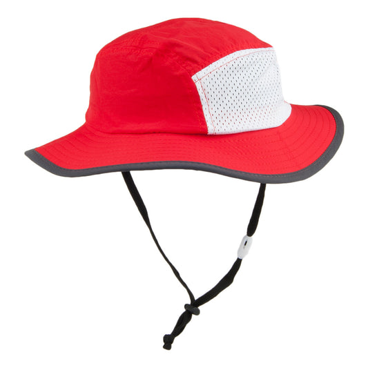 Scala Hats Kids Nylon Boonie Hat With Chincord - Red