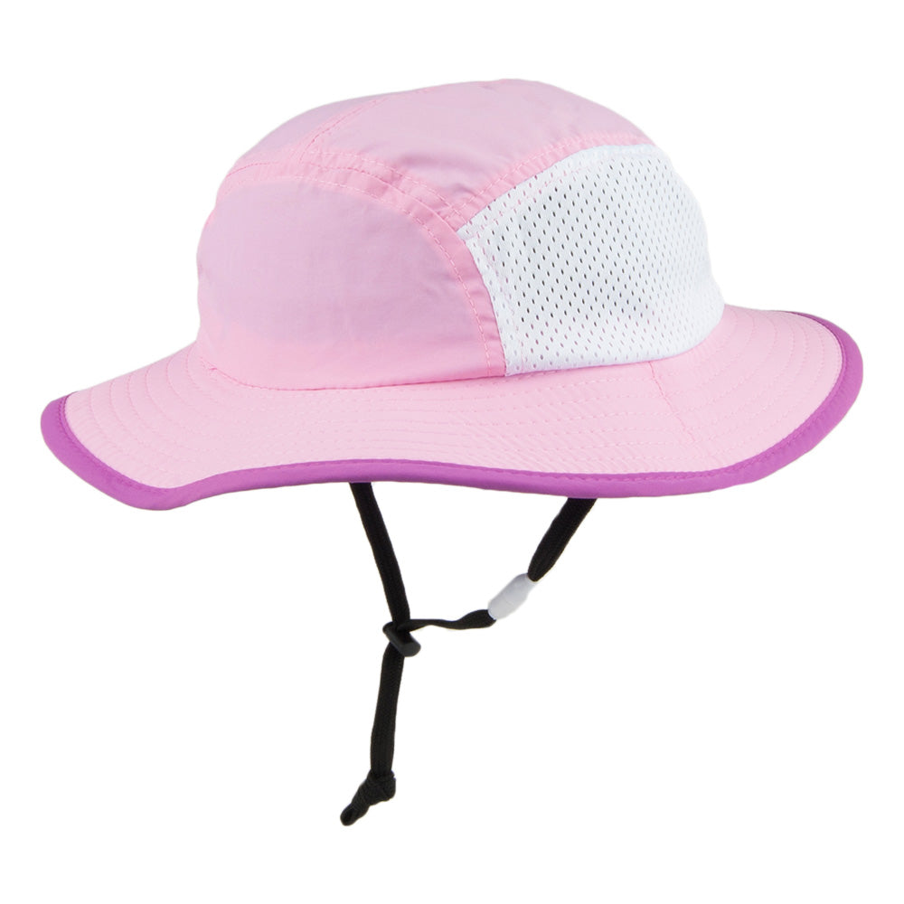 Scala Hats Kids Nylon Boonie Hat With Chincord - Pink