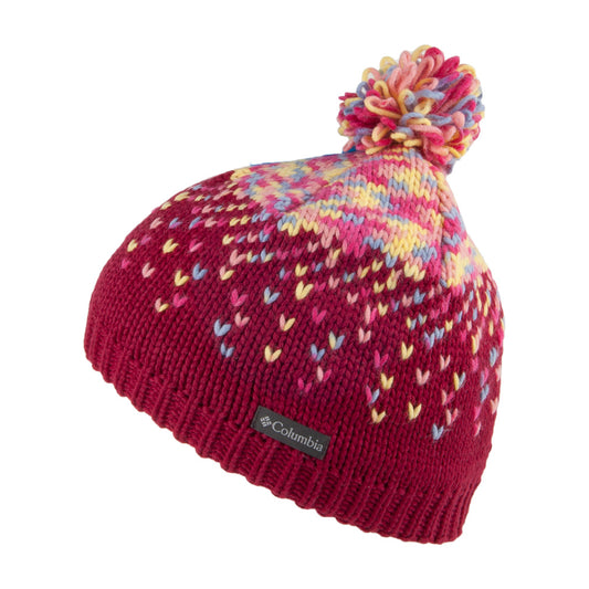 Columbia Hats Kids Siberian Sky Beanie Hat - Pink-Burgundy