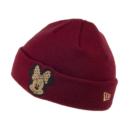 New Era Baby Minnie Mouse Beanie Hat Character - Burgundy-Gold