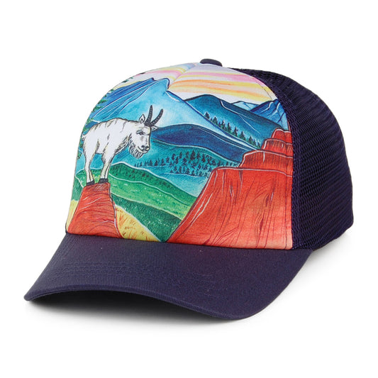 Sunday Afternoons Hats Kids Artist Series Mountain Goat Trucker Cap - Navy Multi