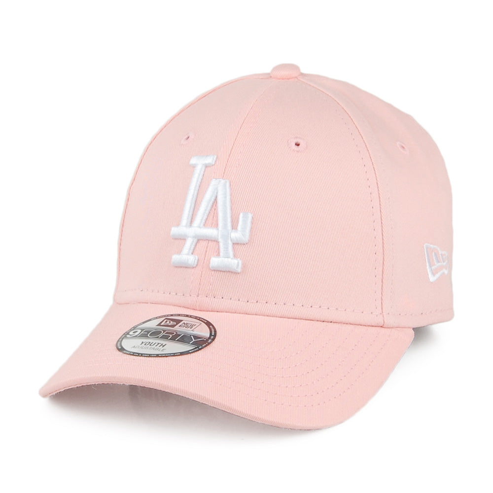 New Era Kids 9FORTY L.A. Dodgers Baseball Cap - MLB League Essential - Light Pink
