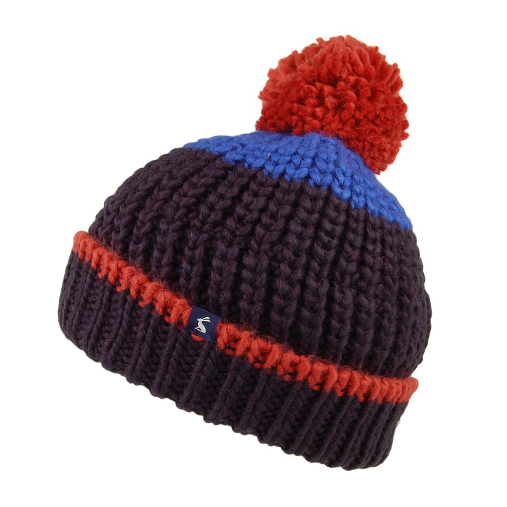 Joules Hats Kids Chunky Bobble Hat - Navy Blue