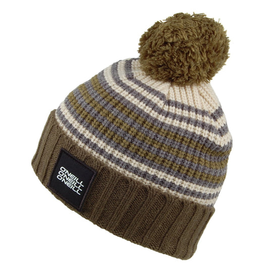O'Neill Hats Kids Lines Bobble Hat - Green-Cream