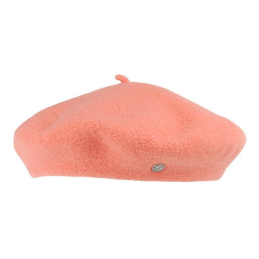 Laulhère Kids Petit Basque Merino Wool Beret - Coral