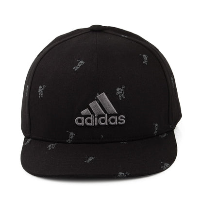 Adidas Hats Kids Flat Brim Branded Snapback Cap - Black