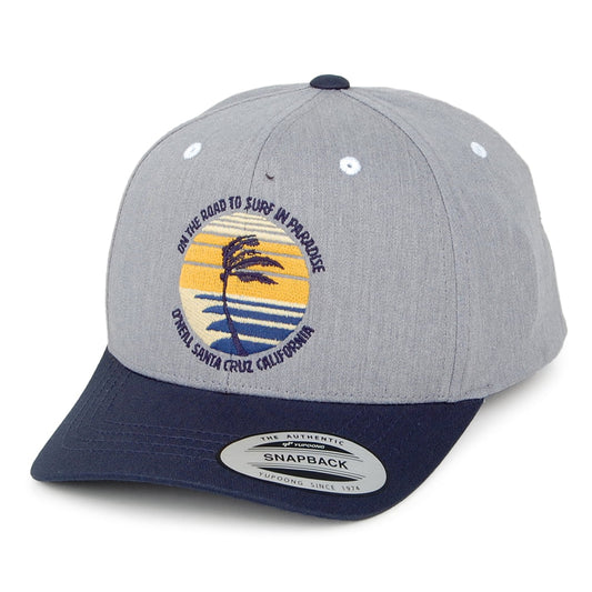 O'Neill Hats Kids Stamped Palm Tree Snapback Cap - Grey-Blue
