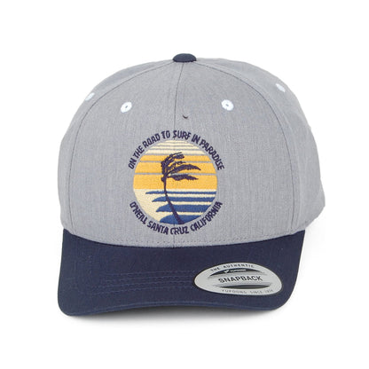 O'Neill Hats Kids Stamped Palm Tree Snapback Cap - Grey-Blue