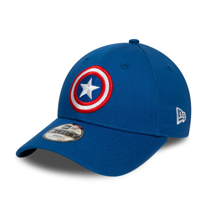 New Era Kids 9FORTY Captain America Baseball Cap - Blue
