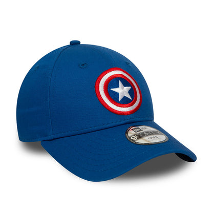 New Era Kids 9FORTY Captain America Baseball Cap - Blue