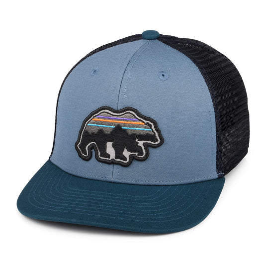 Patagonia Hats Kids Back For Good Bear Organic Cotton Trucker Cap - Blue