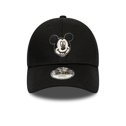 New Era Kids 9FORTY Mickey Mouse Baseball Cap - Disney Character Face - Black