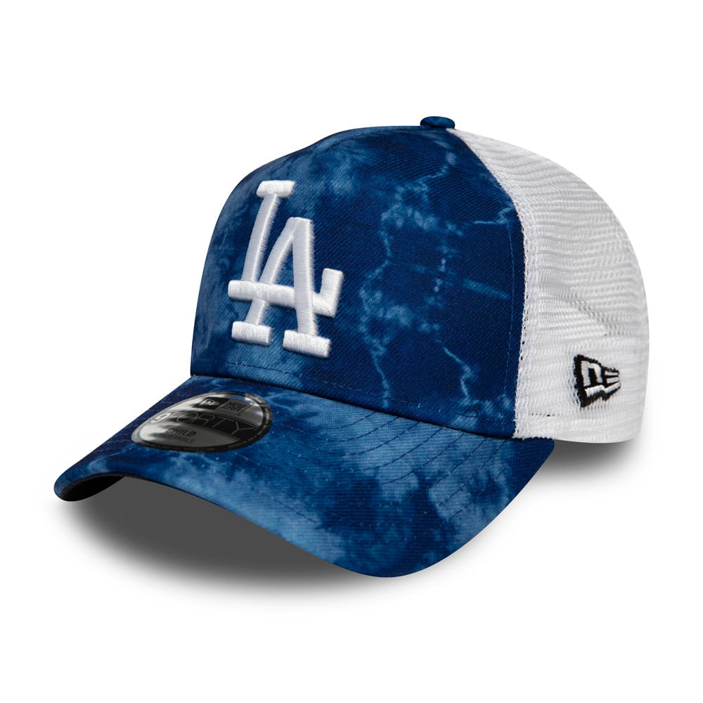 New Era Kids 9FORTY L.A. Dodgers Trucker Cap - MLB Tie Dye - Navy Blue