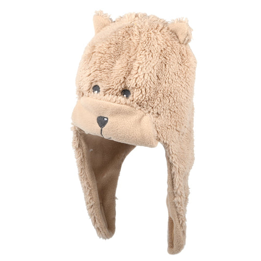 Scala Hats Kids Animal Earflap Beanie Hat - Taupe