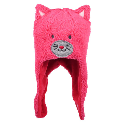 Scala Hats Kids Animal Earflap Beanie Hat - Pink