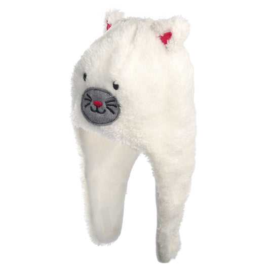 Scala Hats Kids Animal Earflap Beanie Hat - Ivory