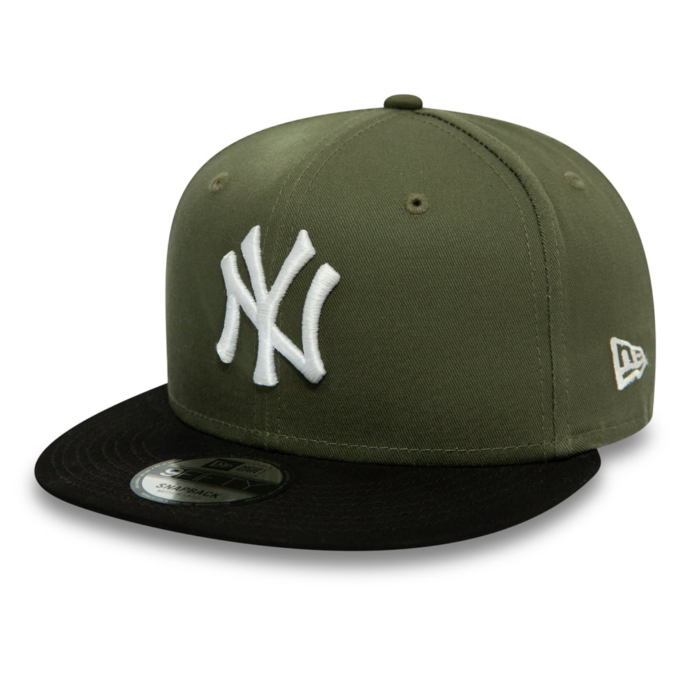 New Era Kids 9FIFTY New York Yankees Snapback Cap - MLB Colour Block - Olive-Black