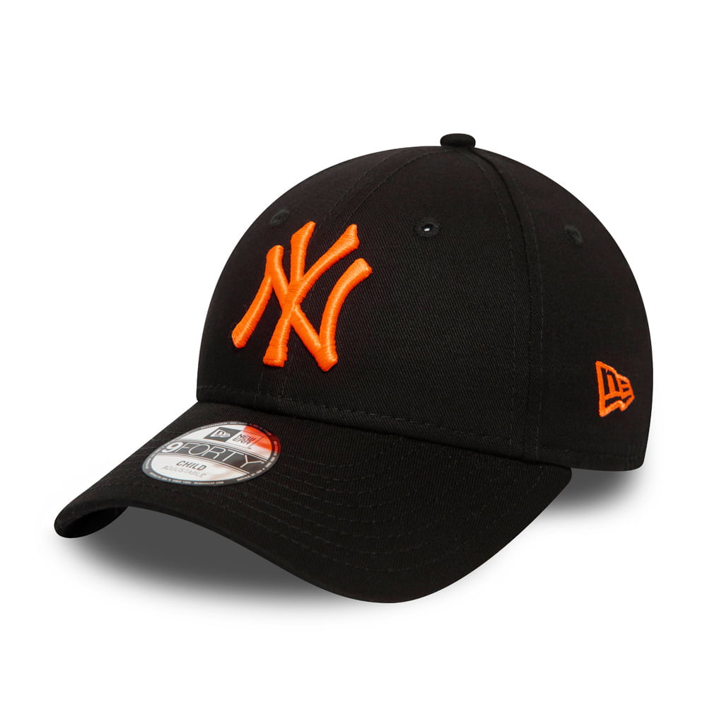 New Era Kids 9FORTY New York Yankees Baseball Cap - MLB - Black-Orange