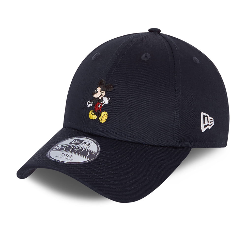 New Era Kids 9FORTY Mickey Mouse Baseball Cap - Disney Character - Navy Blue
