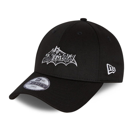 New Era Kids 9FORTY Batman Baseball Cap - Character Infill - Black