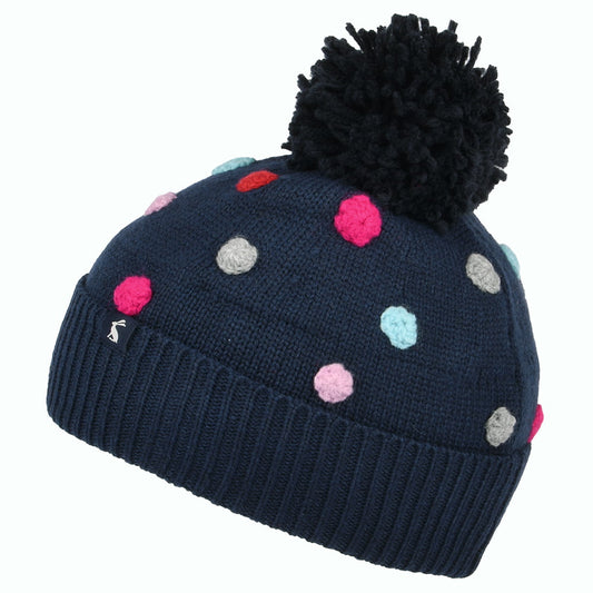 Joules Hats Kids Bella Pom Pom Bobble Hat - Navy Blue