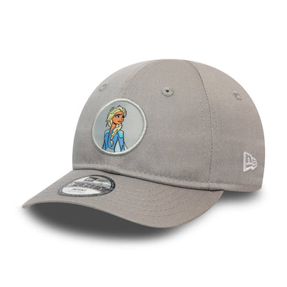 New Era Baby 9FORTY Elsa Baseball Cap - Disney Frozen Character Logo - Grey