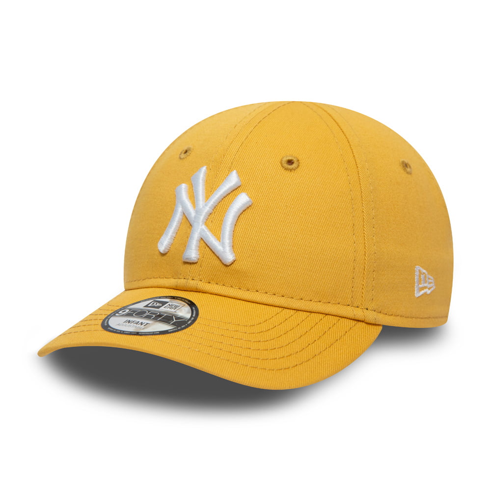 New Era Baby 9FORTY New York Yankees Baseball Cap - League Essential - Yellow-White