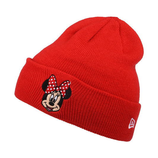 New Era Kids Minnie Mouse Cuff Knit Beanie Hat - Disney Character - Red