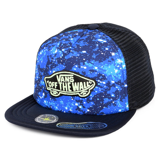 Vans Hats Kids Classic Patch Galactic Glow Trucker Cap - Navy Blue