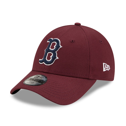 New Era Kids 9FORTY Boston Red Sox Baseball Cap - MLB League Essential - Maroon-Navy