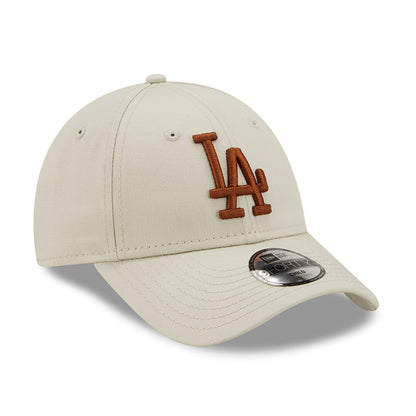 New Era Kids 9FORTY L.A. Dodgers Baseball Cap - MLB League Essential - Stone-Caramel
