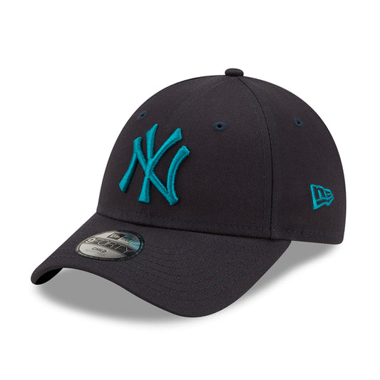 New Era Kids 9FORTY New York Yankees Baseball Cap - MLB League Essential - Navy-Teal