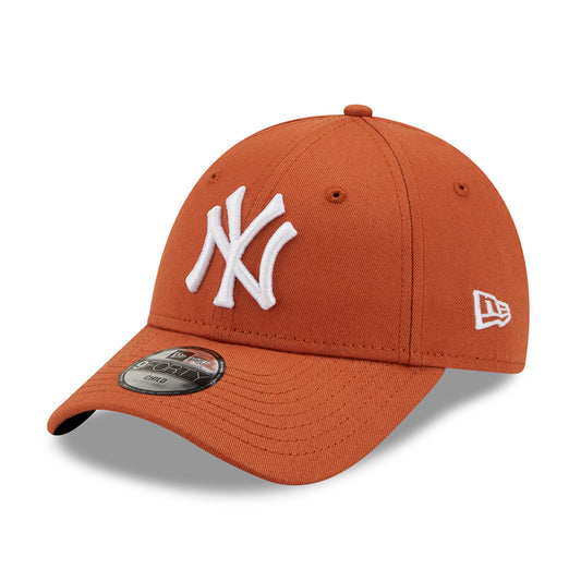 New Era Kids 9FORTY New York Yankees Baseball Cap - League Essential - Burnt Orange-White