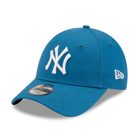 New Era Kids 9FORTY New York Yankees Baseball Cap - MLB League Essential - Teal-White