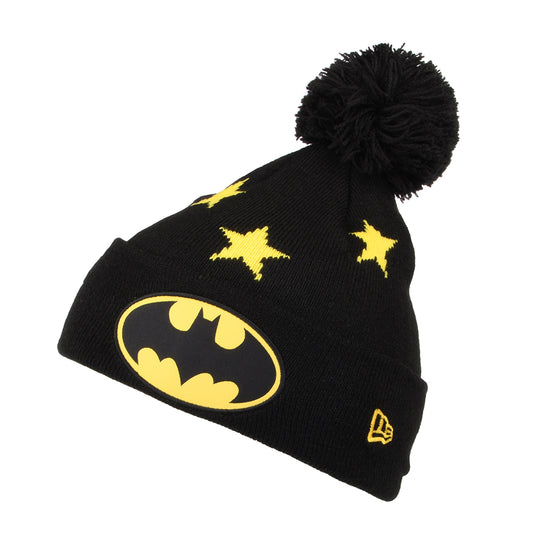 New Era Kids Batman Star Bobble Hat - Black-Yellow