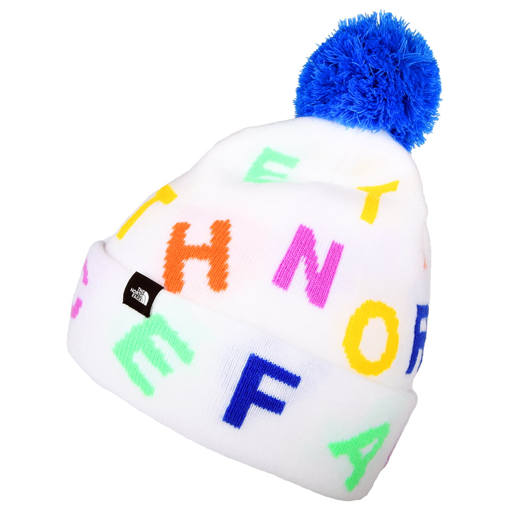 The North Face Hats Kids Ski Tuke Bobble Hat - White-Multi – Village Hats